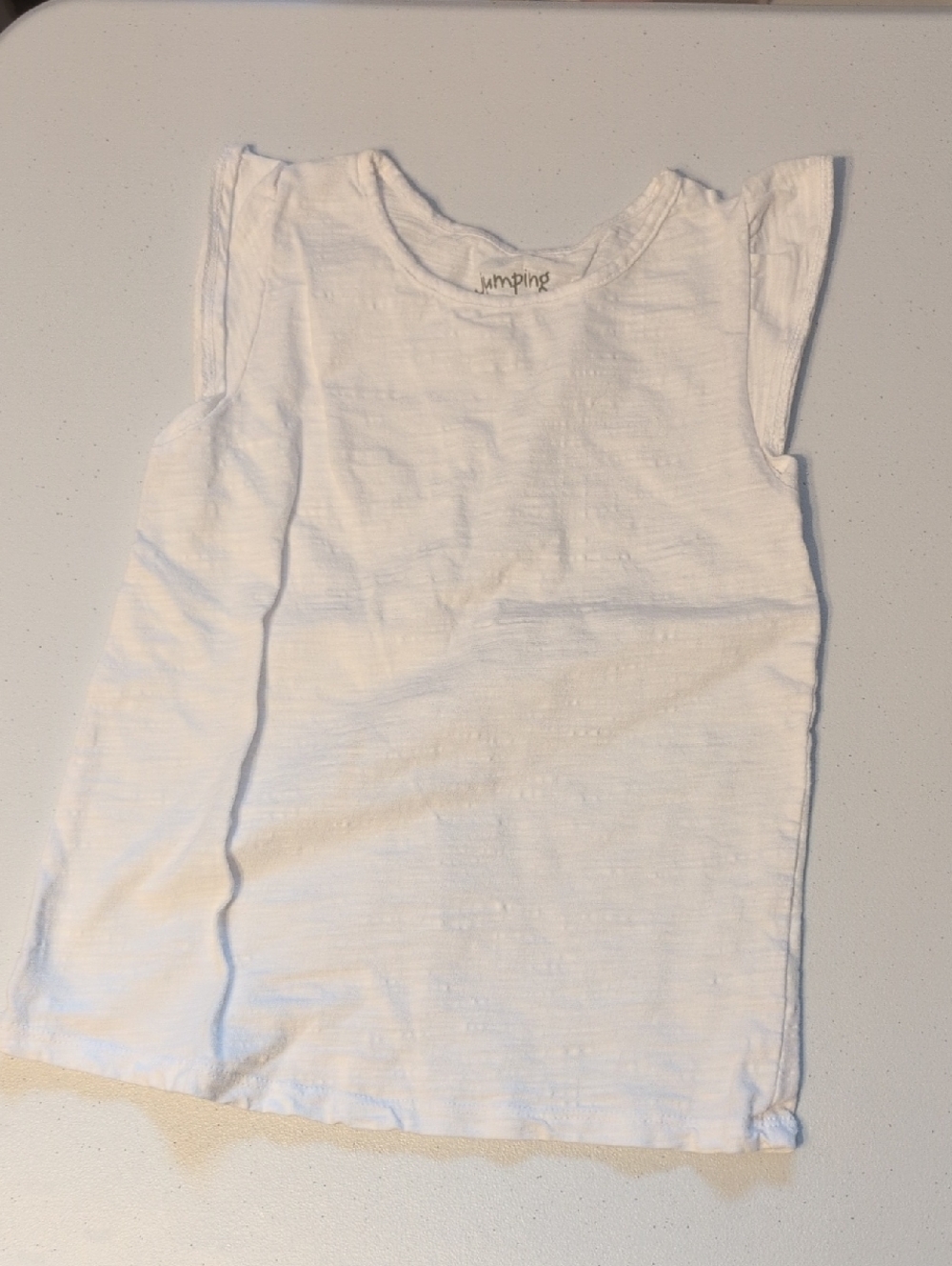 jumping beans White Ruffle Sleeve Tank Top